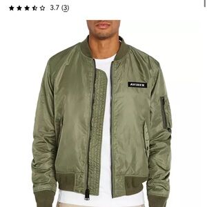 Avirex USA Bomber Jacket Men’s M Green Military Flight MA-1 Style retro Y2K
